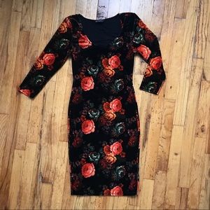 Floral Velour Dress